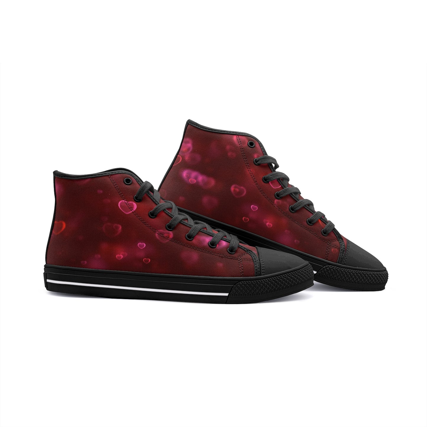 Love Heart Unisex High-Top Canvas Shoes DromedarShop.com Online Boutique