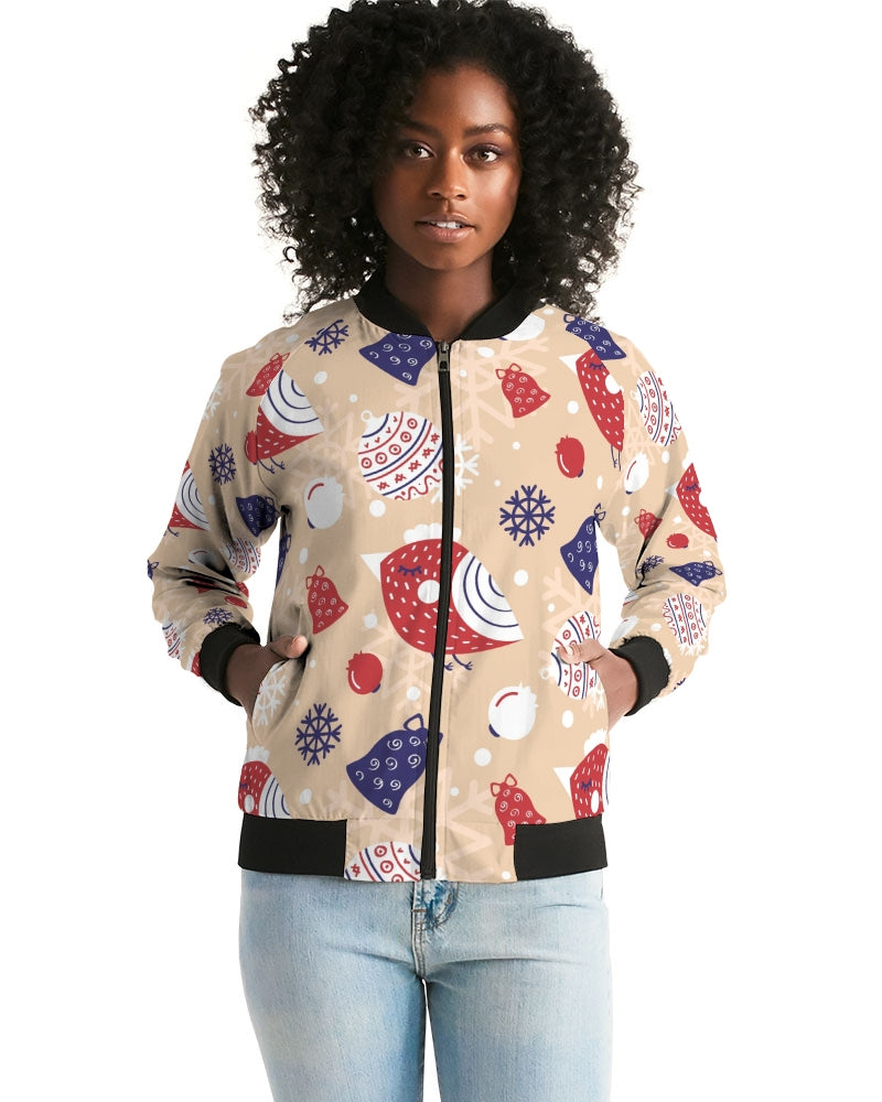 Holiday Joy Women's Bomber Jacket DromedarShop.com Online Boutique
