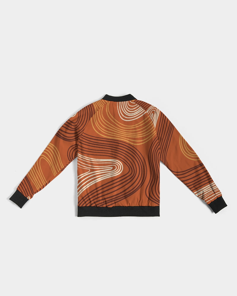 Finger Prints Women's Bomber Jacket DromedarShop.com Online Boutique