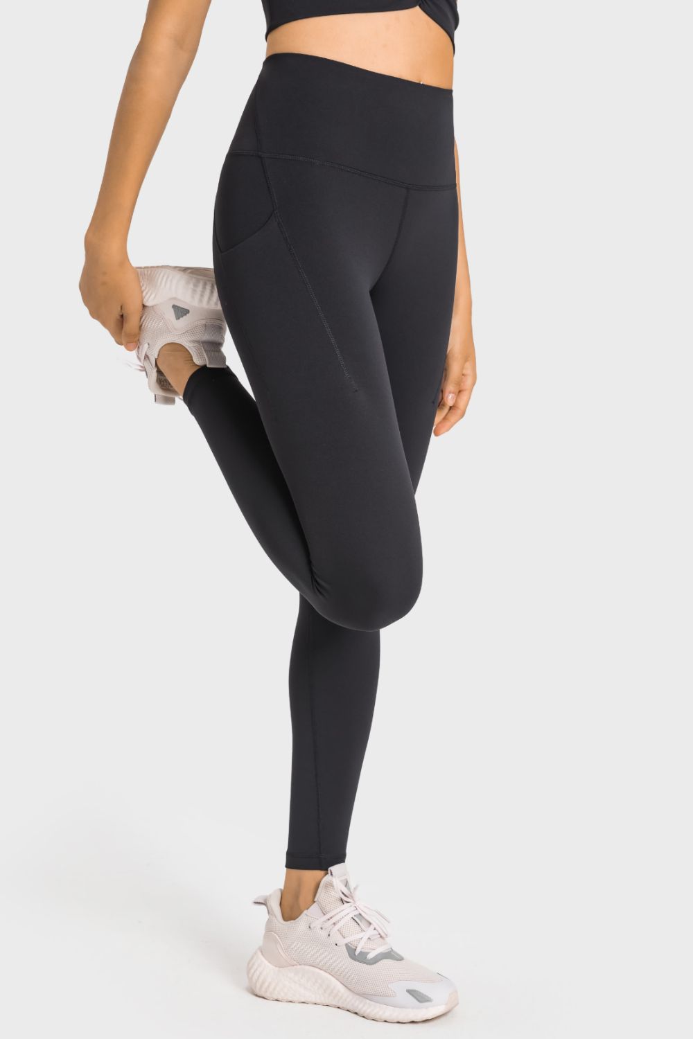 High-Rise Wide Waistband Pocket Yoga Leggings - DromedarShop.com Online Boutique