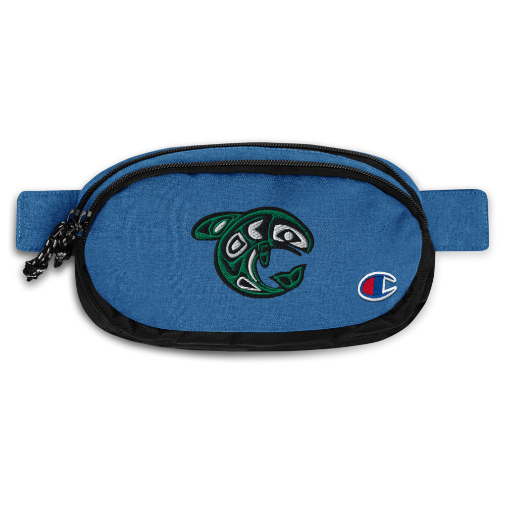 Embrodiered Champion fanny pack Maori Fish DromedarShop.com Online Boutique