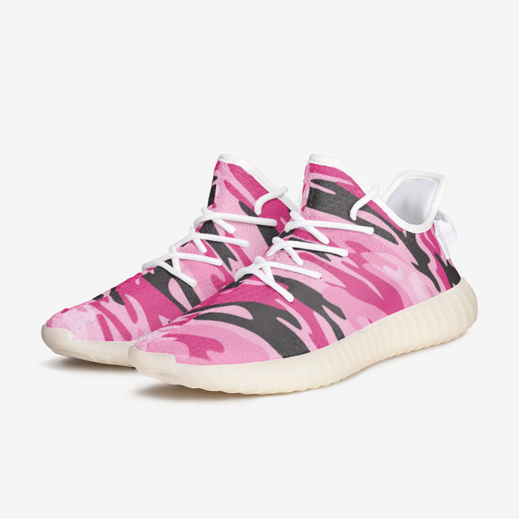 Pink-Black Camouflage Unisex Lightweight Sneaker YZ Boost DromedarShop.com Online Boutique