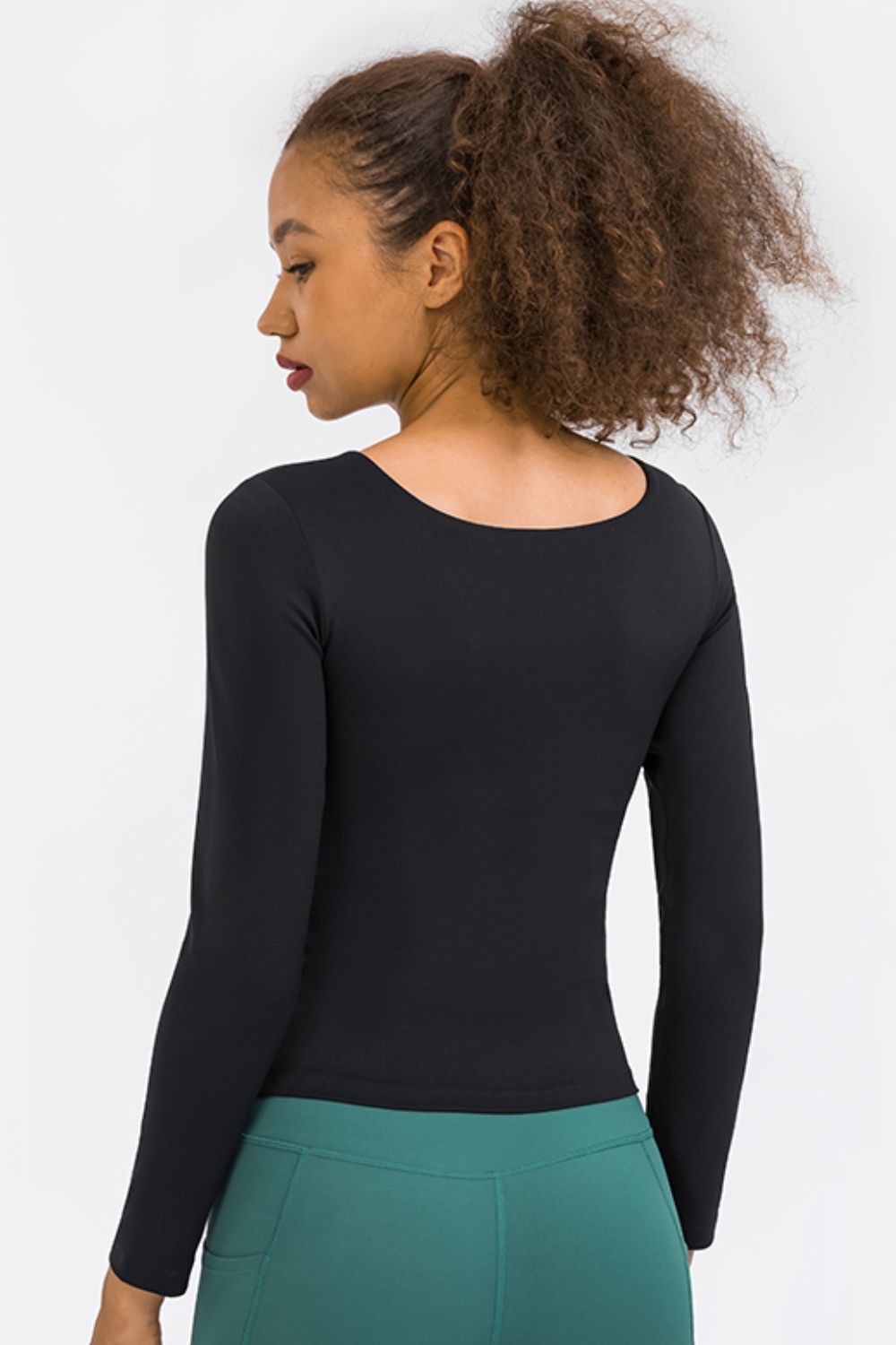 Feel Like Skin Highly Stretchy Long Sleeve Sports Top - DromedarShop.com Online Boutique