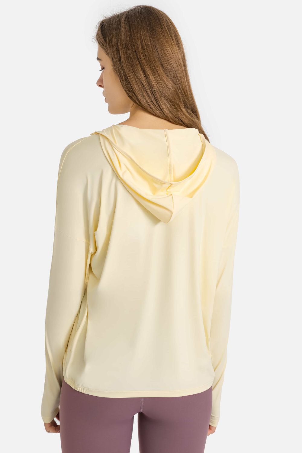 Zip Up Dropped Shoulder Hooded Sports Jacket - DromedarShop.com Online Boutique