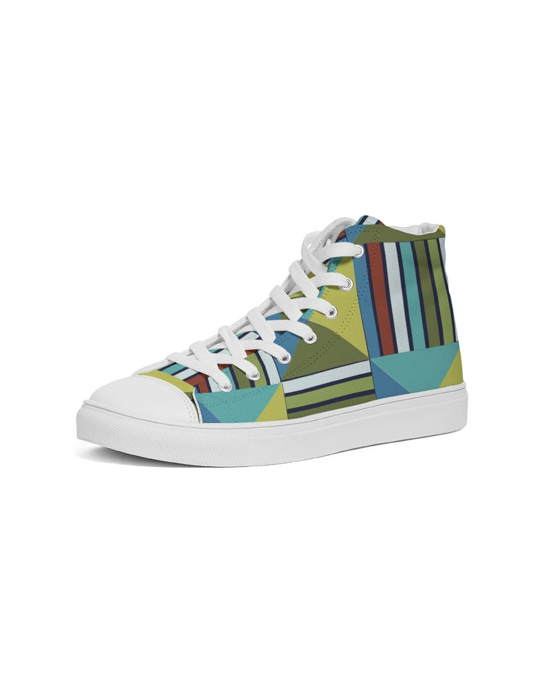 Squares Men's Hightop Canvas Shoe DromedarShop.com Online Boutique