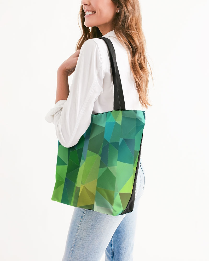 Green Line 101 Canvas Zip Tote DromedarShop.com Online Boutique