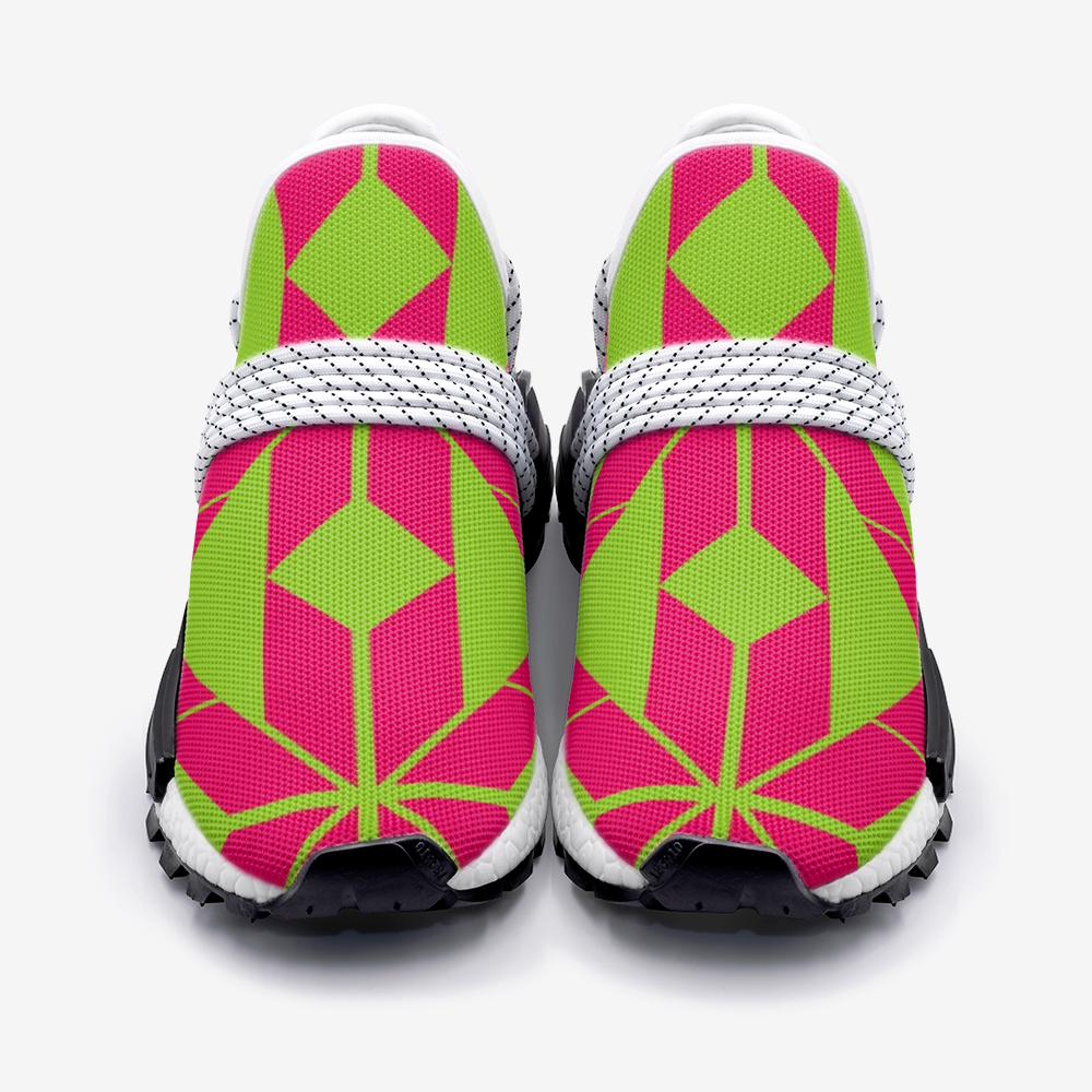 Aztec Pink-Green pattern Unisex Lightweight Sneaker S-1 Boost DromedarShop.com Online Boutique