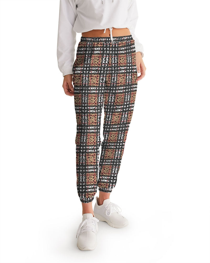 Leopard Plaid Women's Track Pants DromedarShop.com Online Boutique