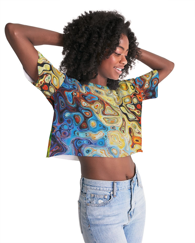 You Like Colors Women's Lounge Cropped Tee DromedarShop.com Online Boutique