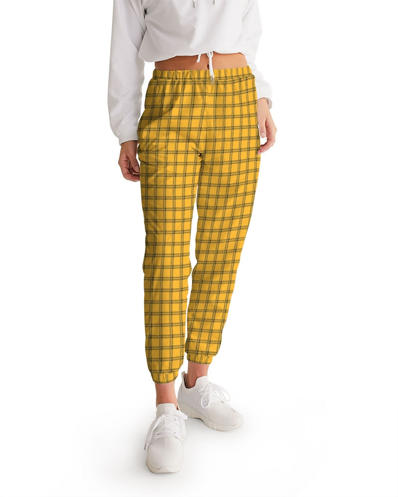 Yellow Plaid Women's Track Pants DromedarShop.com Online Boutique