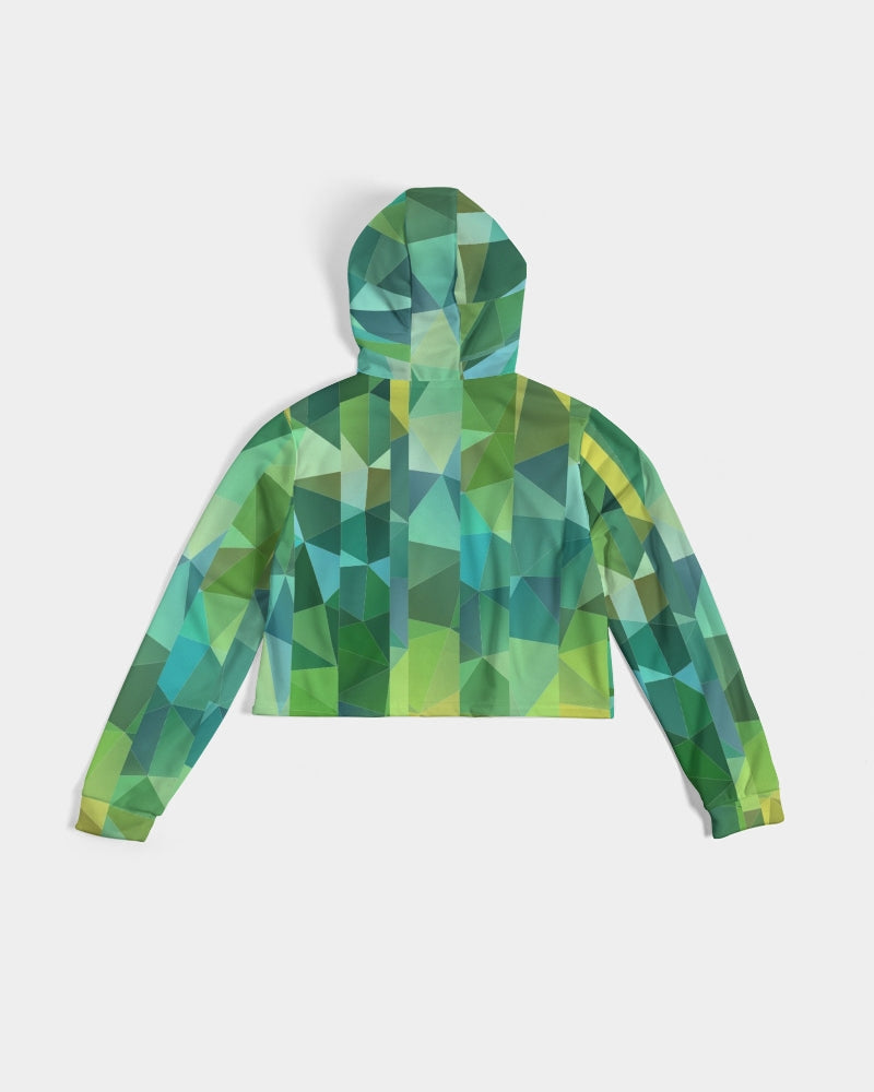Green Line 101 Women's Cropped Hoodie DromedarShop.com Online Boutique