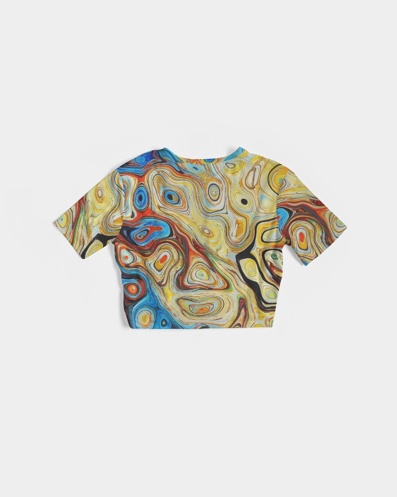 You Like Colors Women's Twist-Front Cropped Tee DromedarShop.com Online Boutique