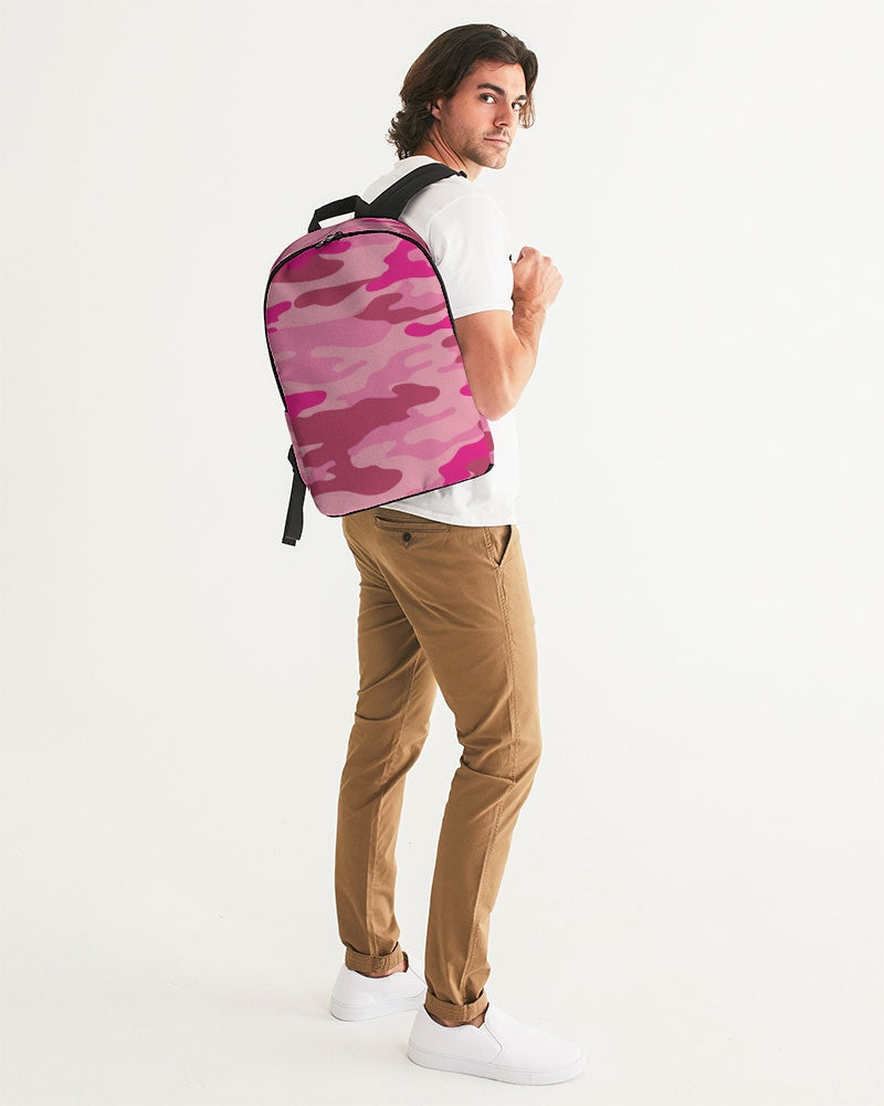 Pink 3 Color Camouflage Large Backpack DromedarShop.com Online Boutique