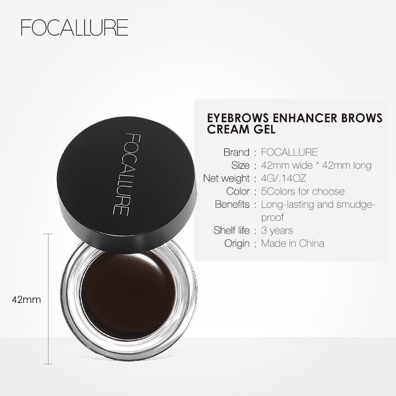 FOCALLURE Waterproof Eyebrow Gel Makeup Long Lasting Liquid Eyebrow Cream DromedarShop.com Online Boutique