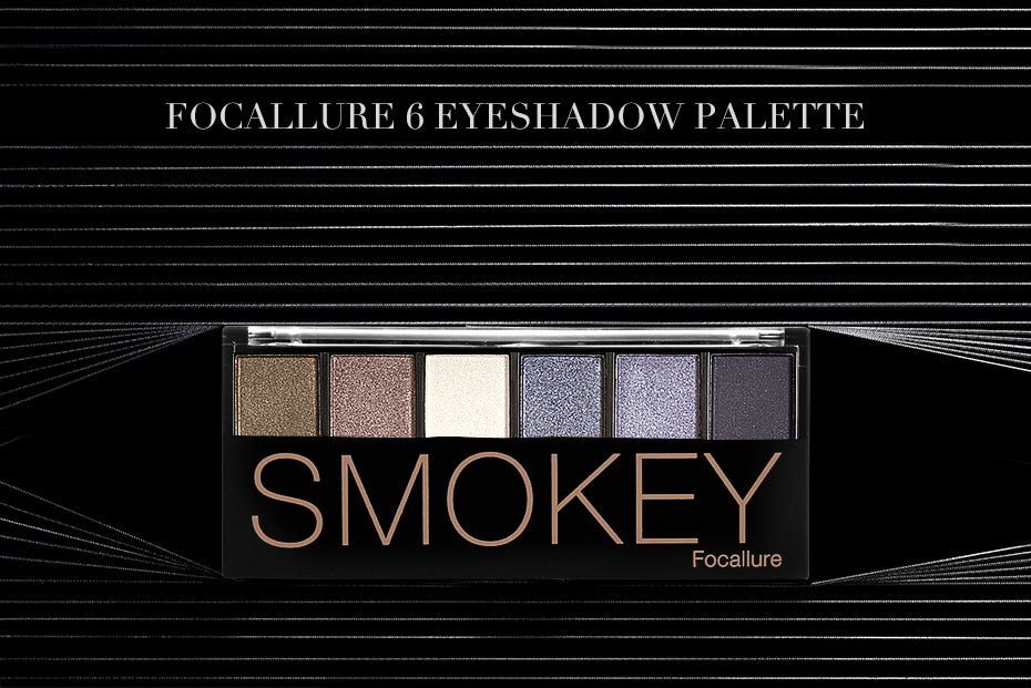 FOCALLURE 6 Colors Eyeshadow Waterproof Palette DromedarShop.com Online Boutique