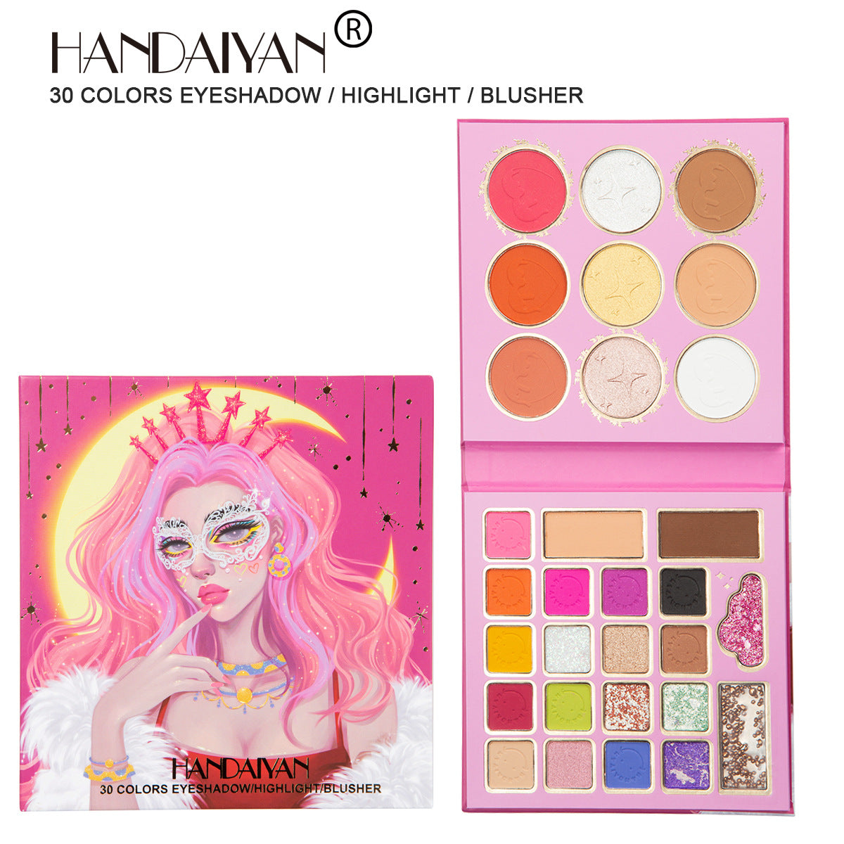 HANDAIYAN 30 Colors Mask Queen Eyeshadow Palette