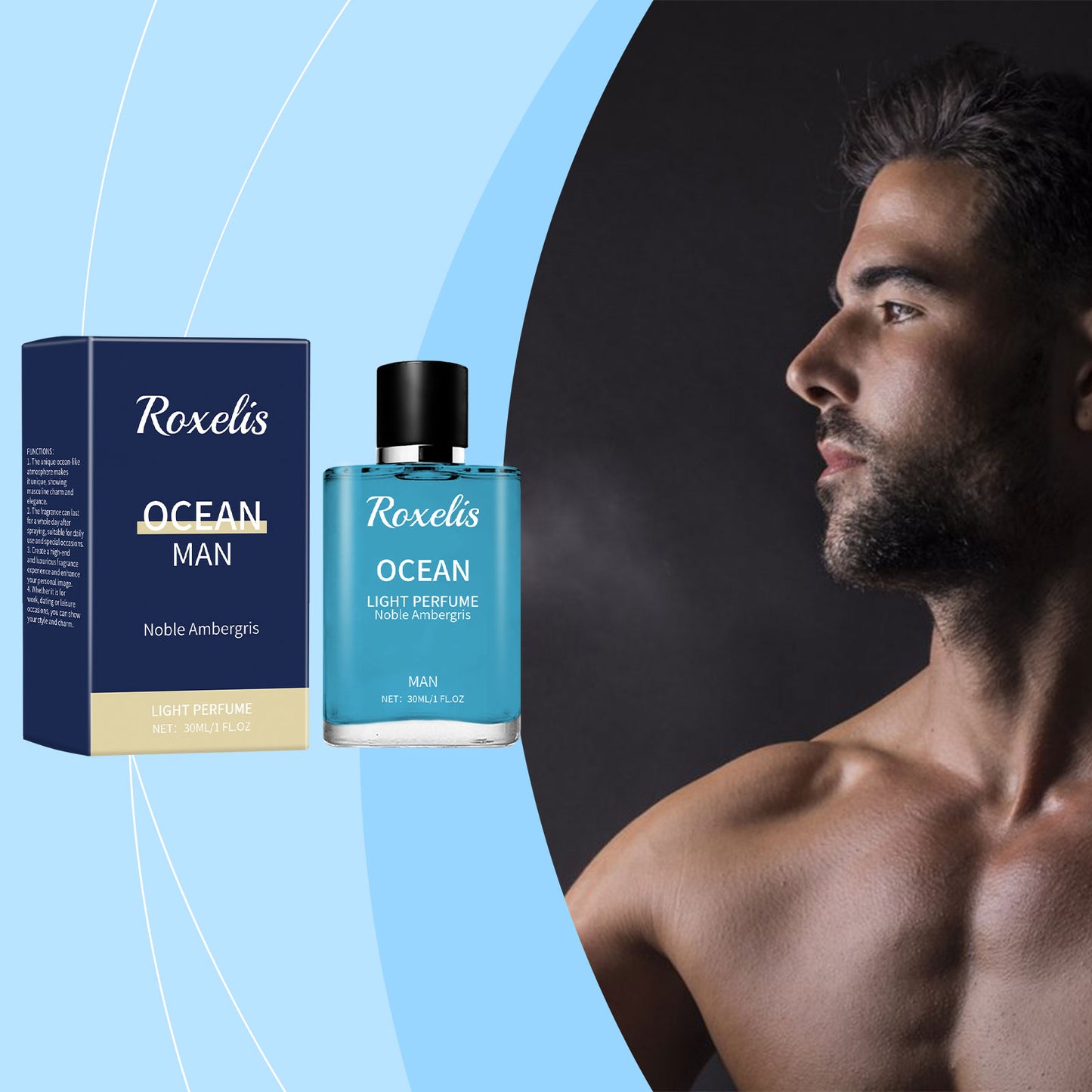 Noble Ambergris Blue Ocean Perfume for Men
