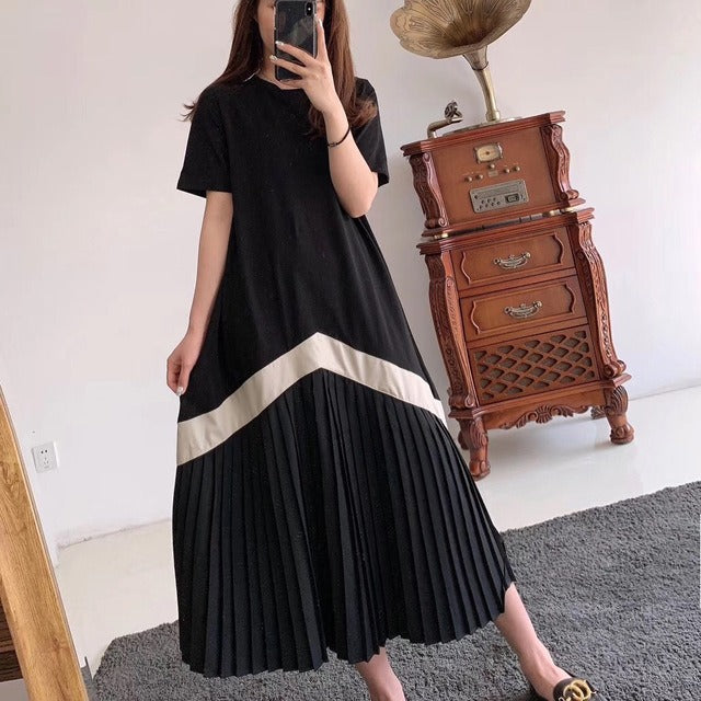 Women Short-Sleeved Loose Dress - DromedarShop.com Online Boutique