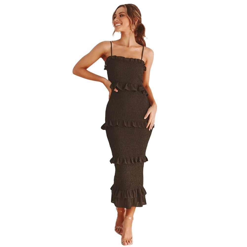 Women Summer Strap Pencil Dress - DromedarShop.com Online Boutique