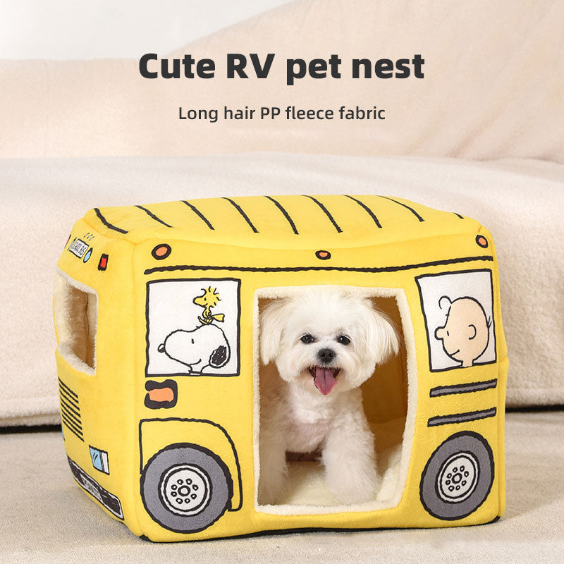 Bus Shaped Cute Pet Kennel - DromedarShop.com Online Boutique
