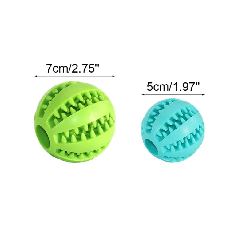 Pet Toy Interactive Rubber and Tooth Cleaning Ball