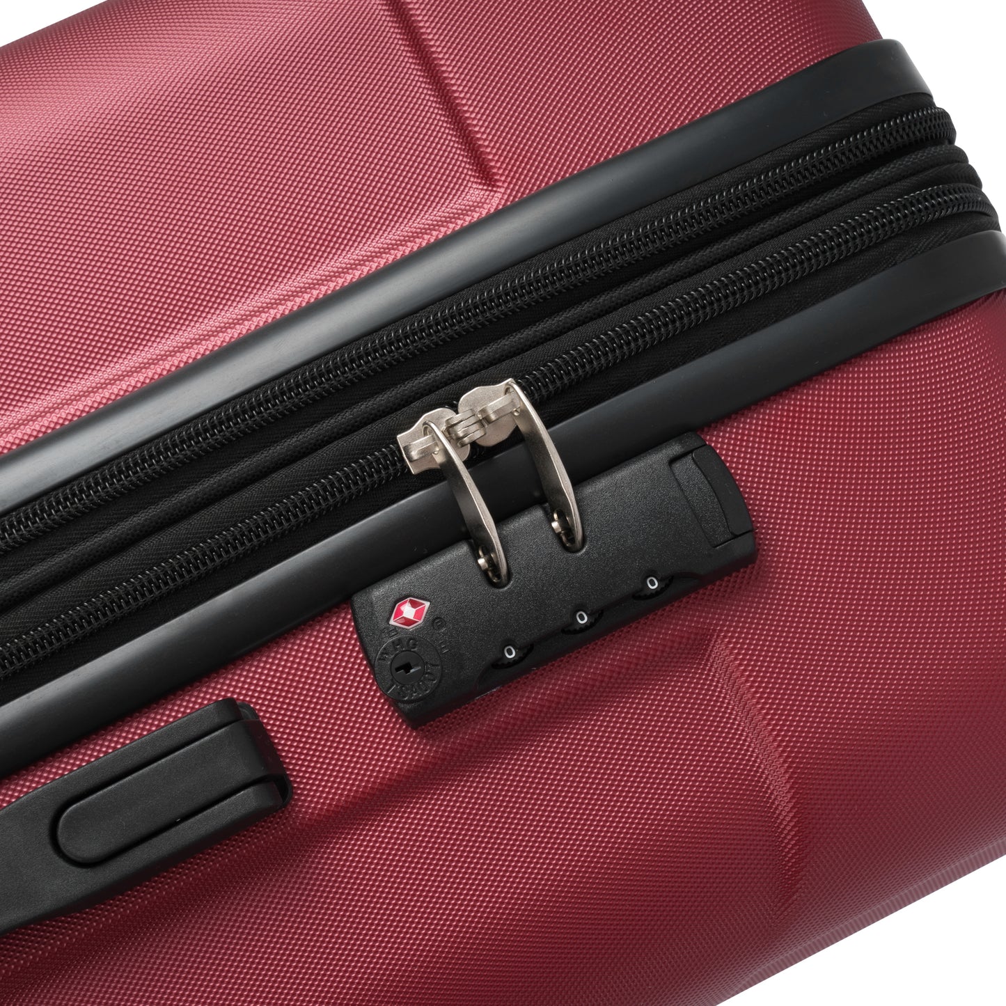 Hardshell Luggage Spinner Suitcase with TSA Lock Lightweight Expandable 24'' (Single Luggage) Red + ABS + 24 Inch