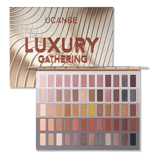 UCANBE 60 Colors of Luxury Eyeshadow Palette, Everyday Glitter Matte Earth Colors