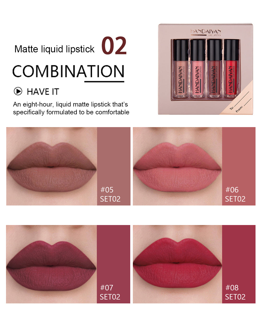 Matte Liquid Lipstick Kit 4 Colors/box - DromedarShop.com Online Boutique