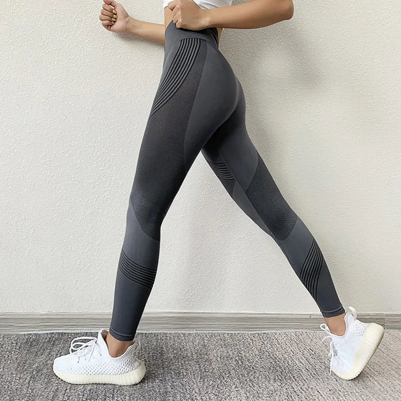 High-Waist Peach Hips Quick-Dry Stretch Fitness Pants
