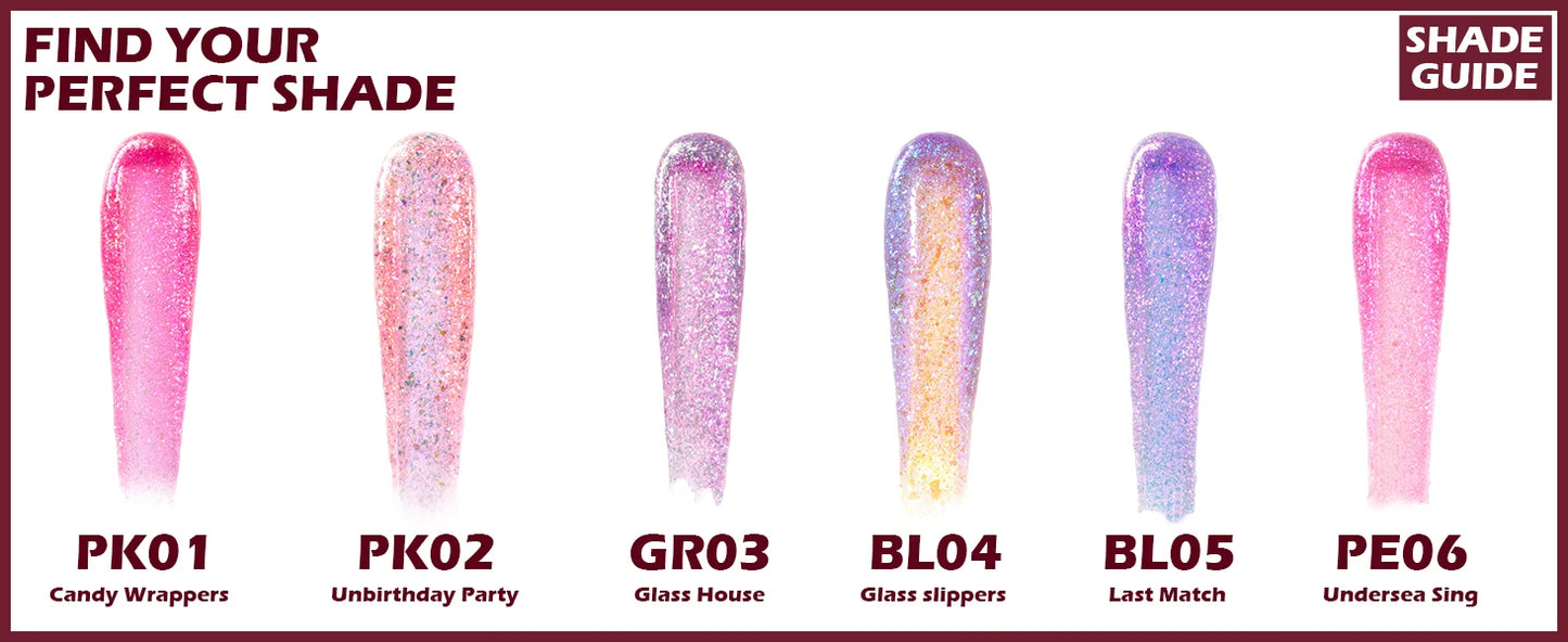 6 Colors Chameleon Glitter Lip Gloss Lasting Moisturizing Liquid Lipstick