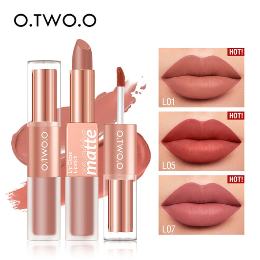 12 Colors 2 in 1 Lip Tint Waterproof Long-lasting Moisture Lipstick - DromedarShop.com Online Boutique