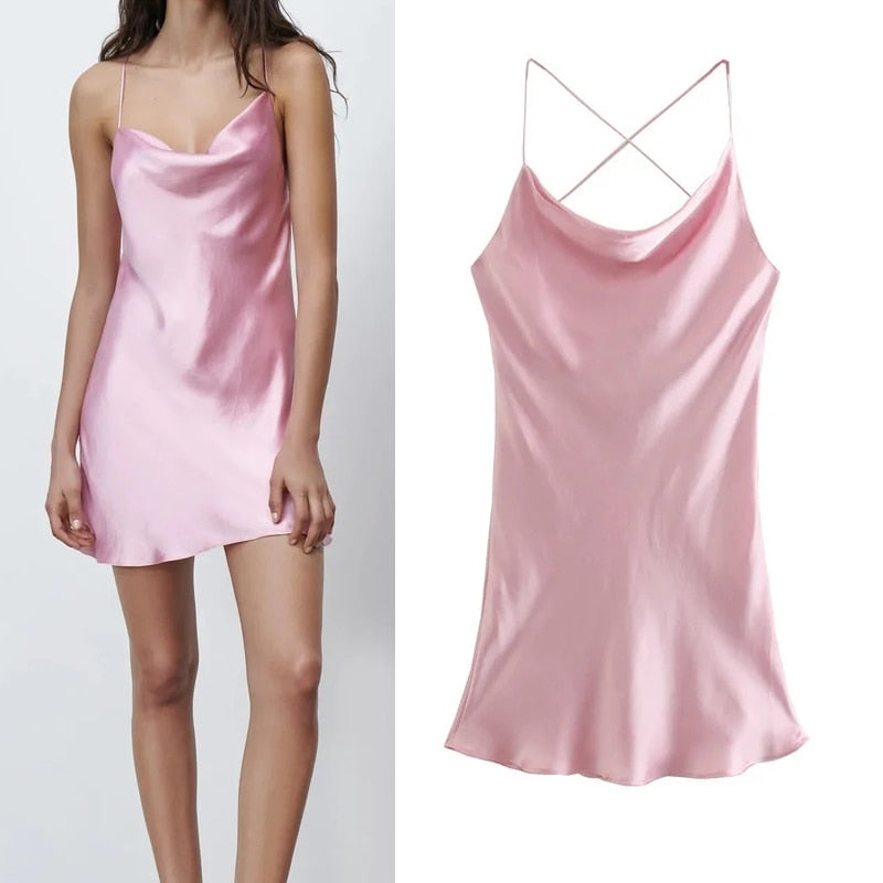 Summer Satin Women's Dress - DromedarShop.com Online Boutique