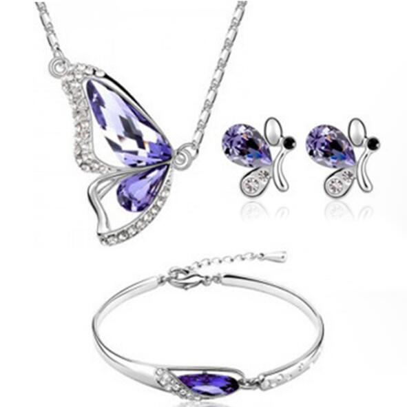 Butterfly Jewelry Necklace Earring Bracelet Sets DromedarShop.com Online Boutique