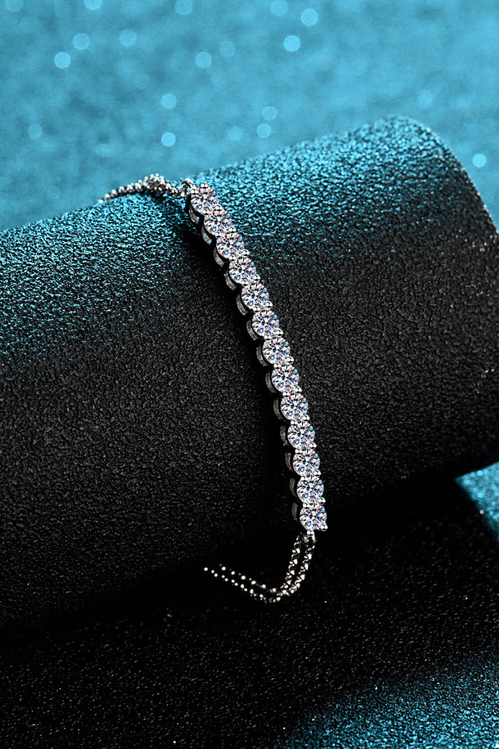 Moissanite Sterling Silver Bracelet - DromedarShop.com Online Boutique