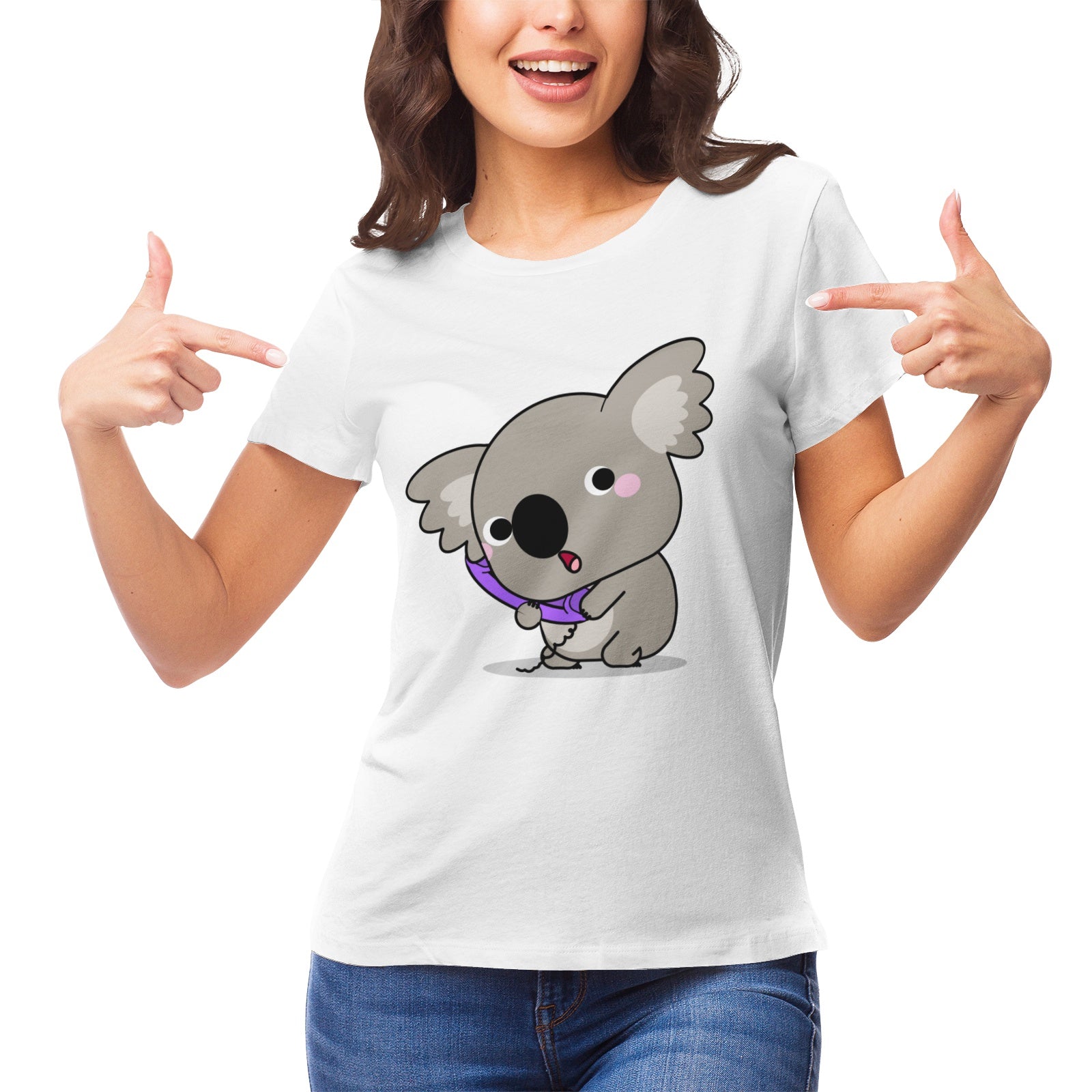 Koala Serie 27 Women's Ultrasoft Pima Cotton T‑shirt - DromedarShop.com Online Boutique