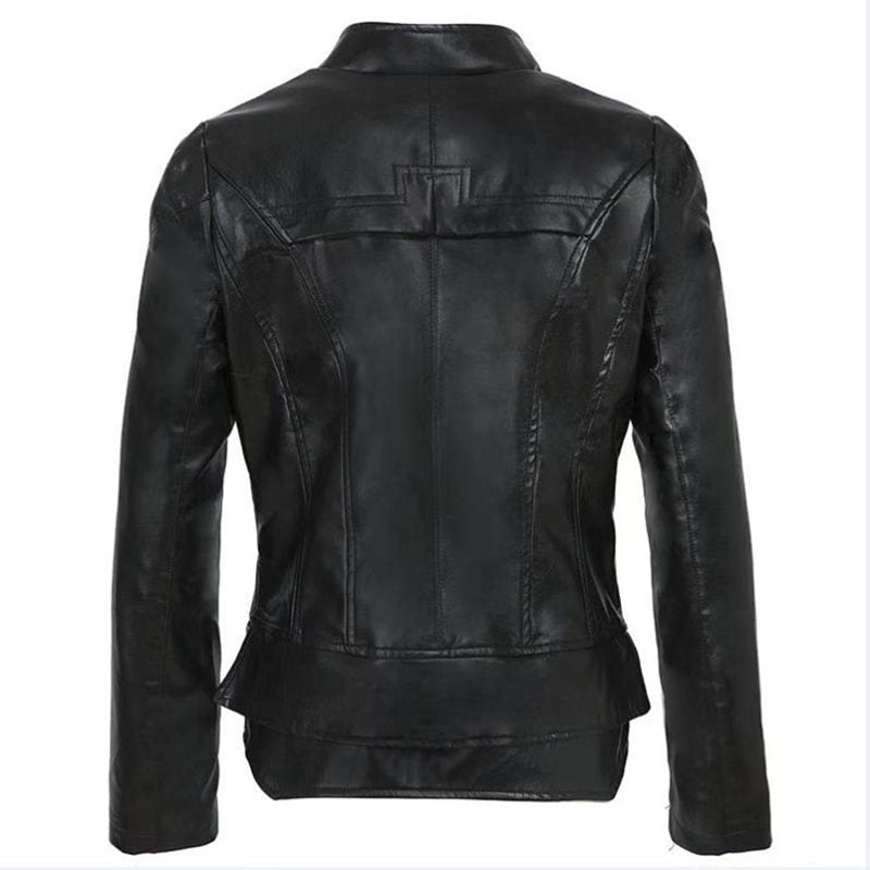 Women Black Faux Leather Jackets - DromedarShop.com Online Boutique
