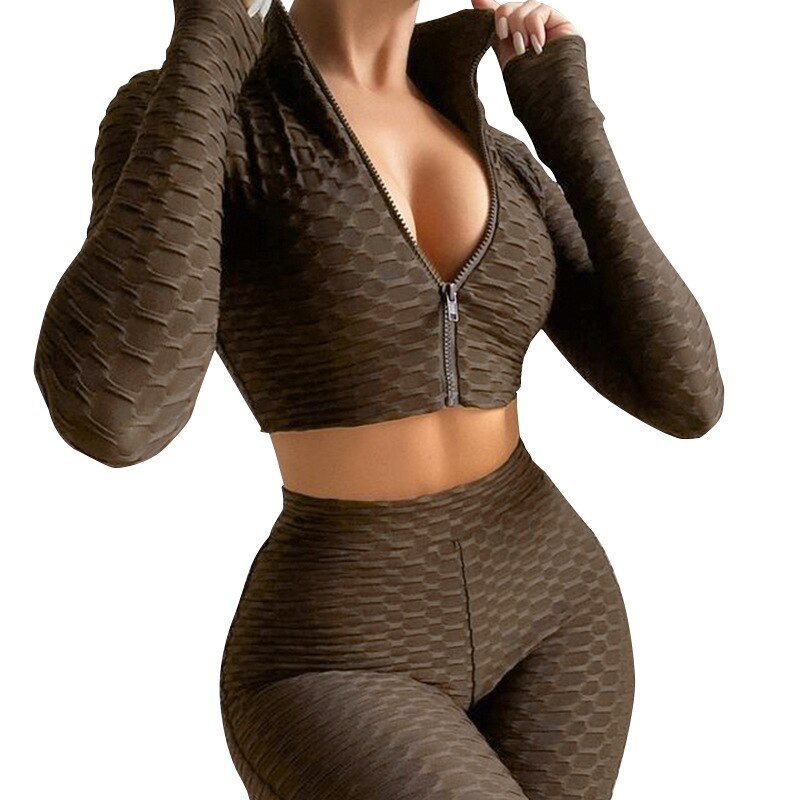 Women's Long Sleeve Leisure Sports Suit Women's 2-Piece Set DromedarShop.com Online Boutique