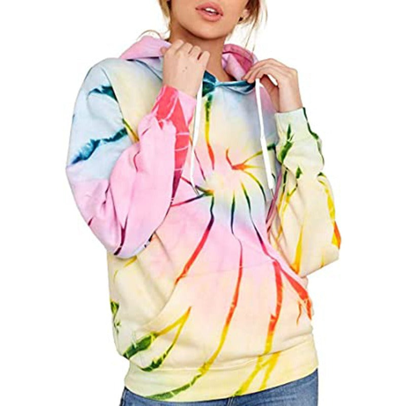 Women's Top Tie Dyed Hoodies - DromedarShop.com Online Boutique