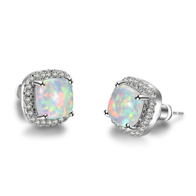 Luxury Fashion Crystal Zircon Stone Earrings 925 Sterling Silver DromedarShop.com Online Boutique