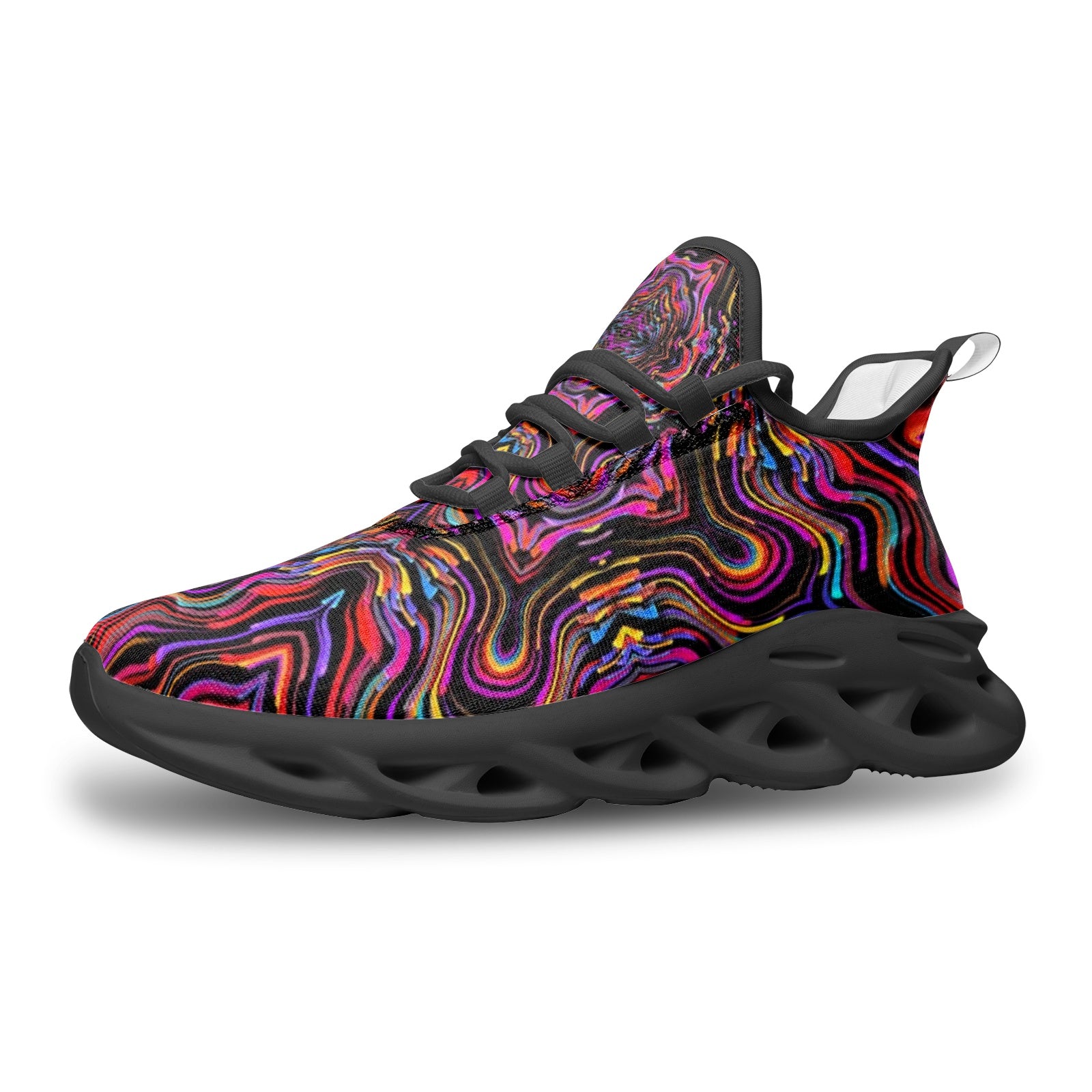 Psychedelic Fusion 2 Unisex Bounce Mesh Knit Sneakers - DromedarShop.com Online Boutique