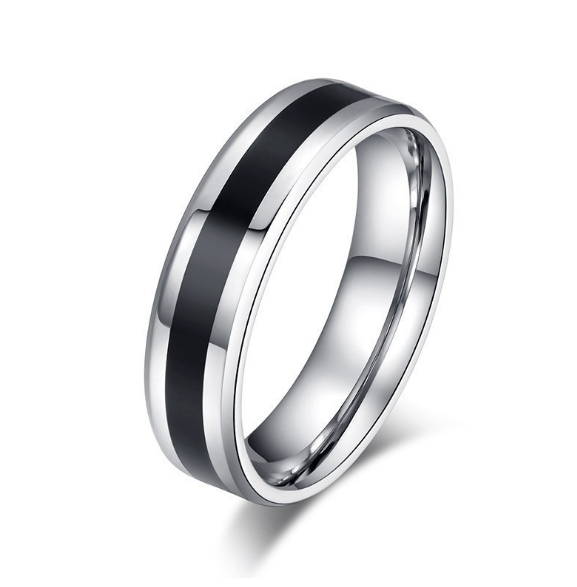 Titanium Stainless Steel Rings For Women Polishing Cool Black Fashion Jewelry Wholesale NO.R176 DromedarShop.com Online Boutique