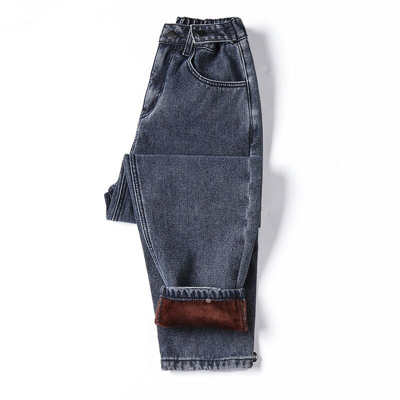 Women Winter Thick Fleece Warm Jeans - DromedarShop.com Online Boutique