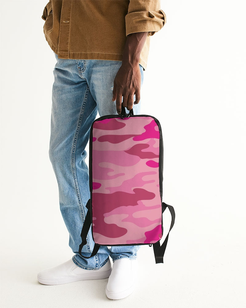 Pink 3 Color Camouflage Slim Tech Backpack DromedarShop.com Online Boutique