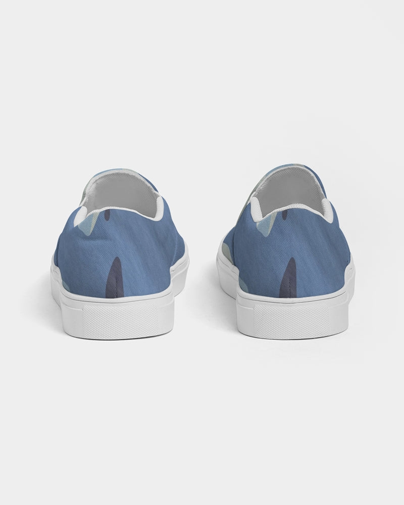 Blue Maniac Camouflage Women's Slip-On Canvas Shoe DromedarShop.com Online Boutique