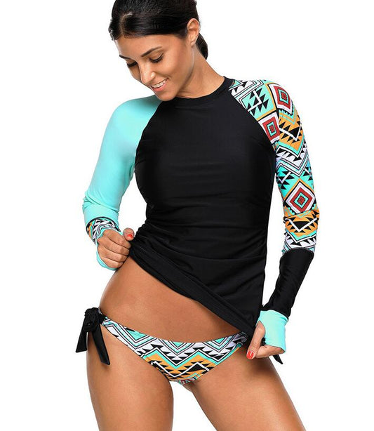 Long Sleeve Tankini Swimsuit Surfing suit DromedarShop.com Online Boutique