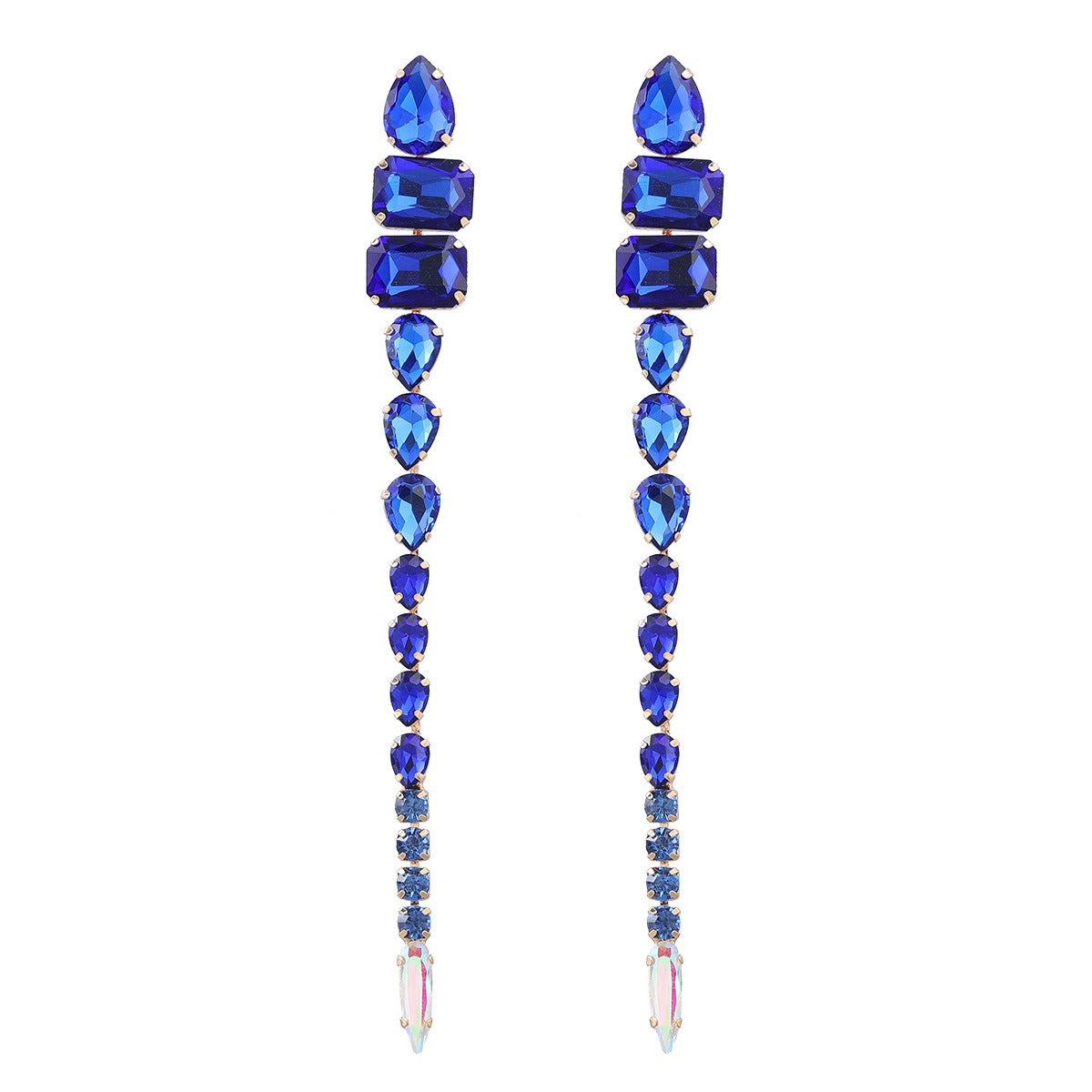 Super Flash Claw Chain Alloy Glass Diamond Long Exaggerated Earrings - DromedarShop.com Online Boutique