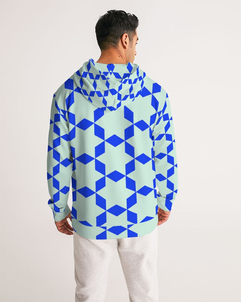 The Miracle of the East  Blue Arabic-pattern Men's Hoodie DromedarShop.com Online Boutique