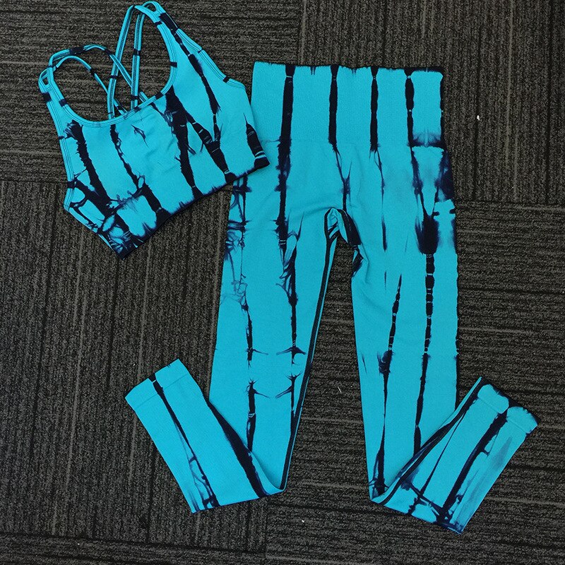 Women Fitness Yoga Tie-Dye Quick Dry 2 Piece Set DromedarShop.com Online Boutique
