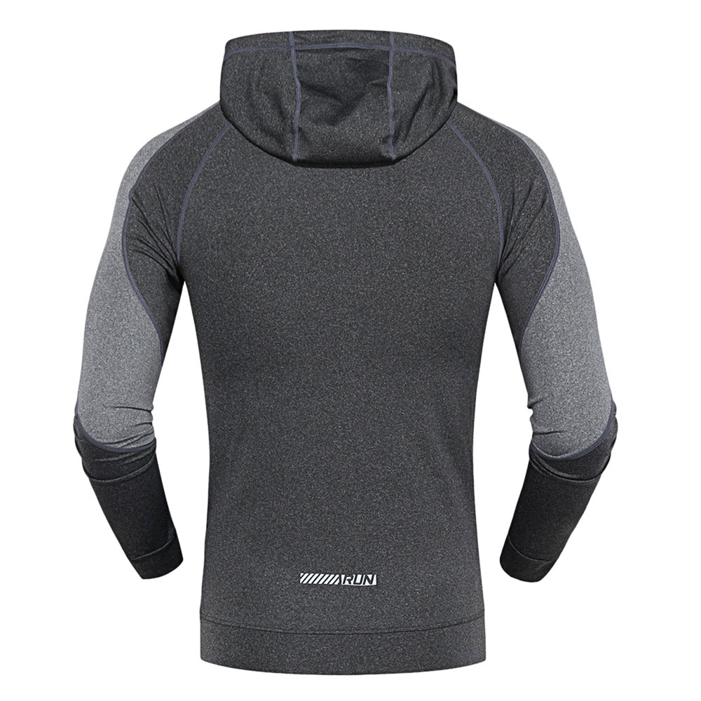 Long Sleeve Quick-dry Men Close-fitting Hoodie - DromedarShop.com Online Boutique