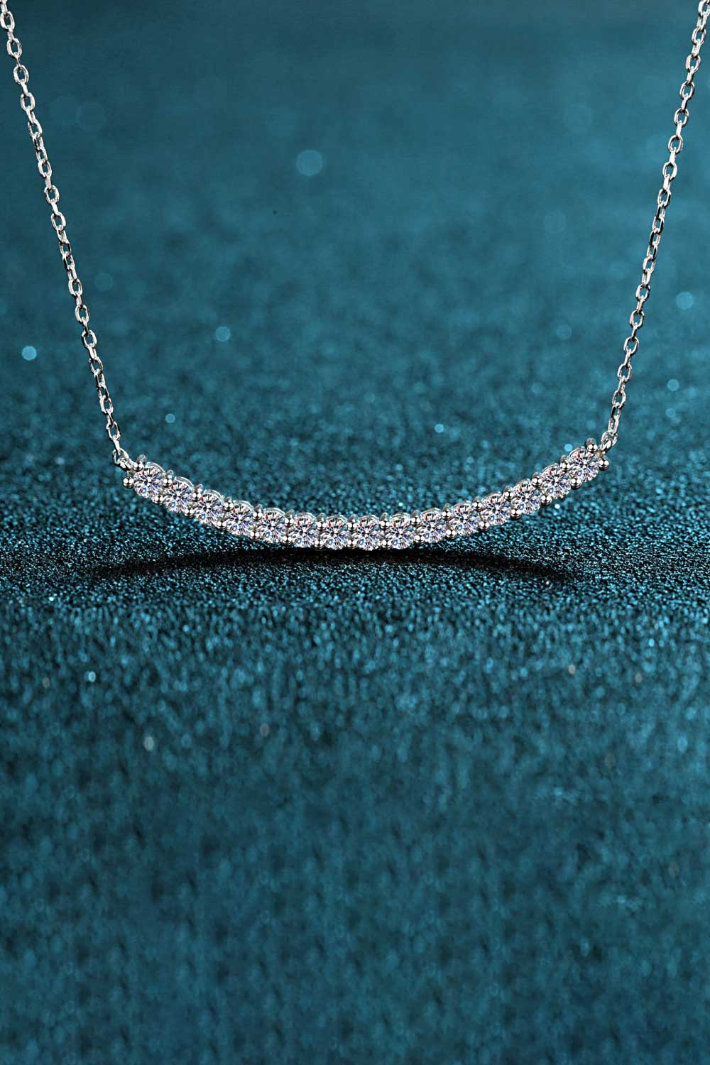 Sterling Silver Curved Bar Necklace - DromedarShop.com Online Boutique